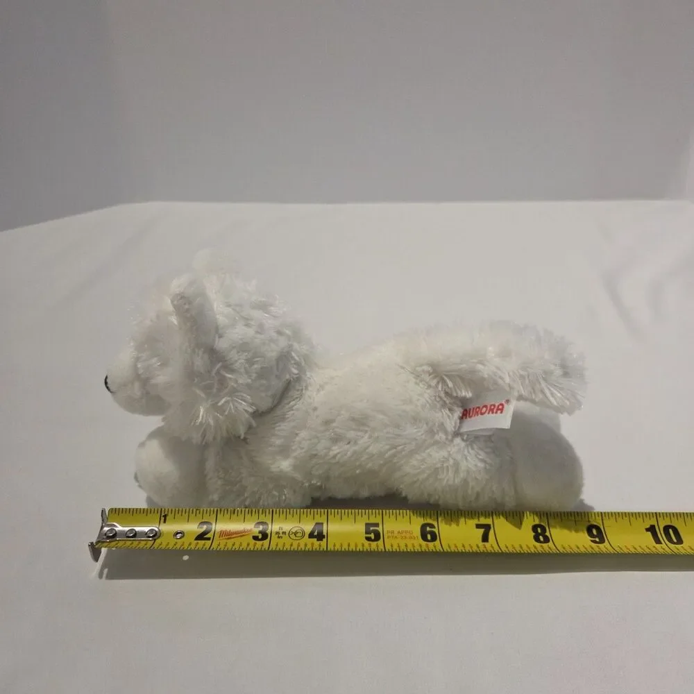 Aurora Mini Flopsy White Arctic Fox 9 Inch Plush Stuffed Animal Toy